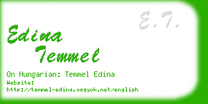 edina temmel business card